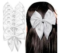 Accessorize Kingdom Fermaglio per capelli in raso di seta, grande design vintage con nastro, accessori per capelli per donne e ragazze (bianco, 1)