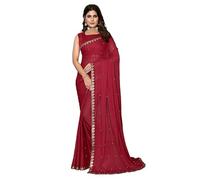 Accessorize Kingdom Lycra Misto Sari Taglia Libera, Bordeaux, Free Size