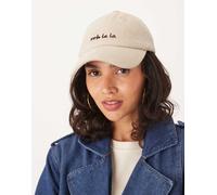 Accessorize - Ooh La La - Cappellino a coste color crema-Bianco No Size