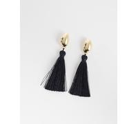 Accessorize orecchini pendenti con nappine neri in oro No Size