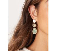 Accessorize - Orecchini pendenti con tripla pietra multicolore No Size