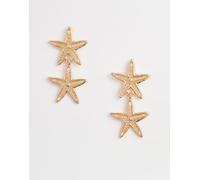 Accessorize - Orecchini pendenti doppi tonalità oro con stella marina No Size