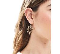 Accessorize - Orecchini pendenti dorati zigrinati-Oro No Size