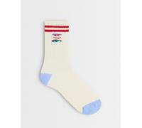 Accessorize - Sardine - Calzini stile college color crema-Bianco No Size