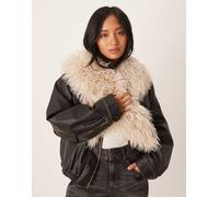 Accessorize - Sciarpa in pelliccia sintetica stile mongolo beige-Neutro No Size