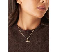 Accessorize - Z - Collana placcata oro 14 k con pendente con barretta a T No Size