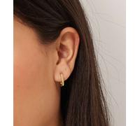 Accessorize - Z - Confezione da 2 paia di orecchini a cerchio rettangolari placcati oro No Size