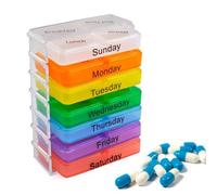 accessotech, porta pillole con i 7 giorni della settimana, Mini scatola per medicine, organizzatore per pillole