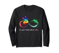 Accetta Comprendi Amore Autismo Farfalla E Simbolo Infinito Maglia a Manica