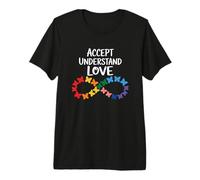 Accetta Comprendi Amore Consapevolezza Autismo Infinity Butterfly Maglietta Premium