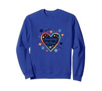 Accettare i Miei difetti: Cuore di Amore per sé ispiratore Felpa, Unisex per Adulti, Blu Reale, L