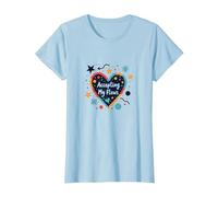 Accettare i Miei difetti: Cuore di Amore per sé ispiratore Maglietta, Donna, Celeste, M