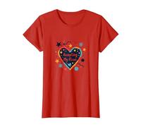 Accettare i Miei difetti: Cuore di Amore per sé ispiratore Maglietta, Donna, Rosso, L