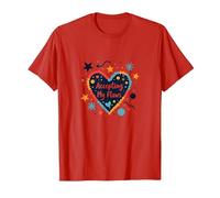 Accettare i Miei difetti: Cuore di Amore per sé ispiratore Maglietta, Uomo, Rosso, L