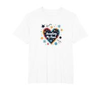 Accettare i Miei difetti: Cuore di Amore per sé ispiratore Maglietta, Uomo Taglie Grandi, Bianco, 4X Tall