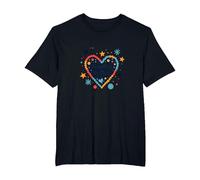 Accettare i Miei difetti: Cuore di Amore per sé ispiratore Maglietta, Uomo Taglie Grandi, Nero, 2X Tall