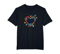 Accettare i Miei difetti: Cuore di Amore per sé ispiratore Maglietta, Uomo Taglie Grandi, Nero, 3X Tall