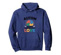 Accettazione della consapevolezza dell'autismo Amore Autistico neurodiverso Felpa con Cappuccio