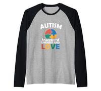 Accettazione della consapevolezza dell'autismo Amore Autistico neurodiverso Maglia con Maniche Raglan