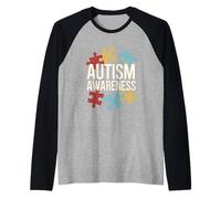 Accettazione della consapevolezza dell'autismo e stile di comprensione Maglia con Maniche Raglan