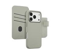 ACCEZZ Leather 2-in-1 CUSTODIA A LIBRO per Apple iPhone 17 Pro, Grigio