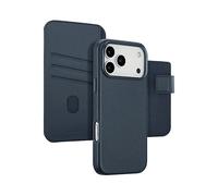 ACCEZZ Leather 2-in-1 CUSTODIA A LIBRO per Apple iPhone 17 Pro Max, Blu Scuro