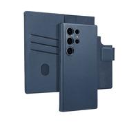 ACCEZZ Leather 2-in-1 CUSTODIA A LIBRO per Samsung Galaxy S24 Ultra, Blu Scuro