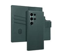 ACCEZZ Leather 2-in-1 CUSTODIA A LIBRO per Samsung Galaxy S24 Ultra, Verde Scuro