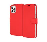 ACCEZZ Portafoglio porta carte flessibile Cover per Apple iPhone 12 Pro Max, Rosso