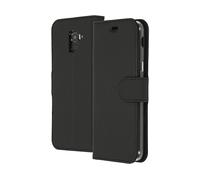 ACCEZZ Portafoglio porta carte flessibile Cover per Samsung Samsung Galaxy J6, Nero