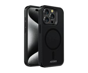 ACCEZZ Protettiva SH00065431 Custodia per Apple iPhone 15 Pro Max, Nero