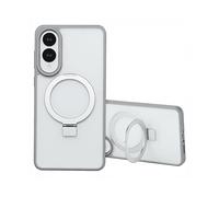 ACCEZZ Ring Stand Backmet Magsafe Cover MagSafe per Samsung Smartphone, Grigio