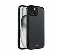 ACCEZZ Rugged Frosted Backcover Cover per Apple iPhone 15 Plus, Nero