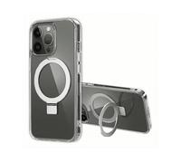 ACCEZZ Stand ad Anello Backcover metallo COVER per Apple iPhone 13 Pro Max, Trasparente