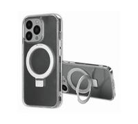 ACCEZZ Stand ad Anello Backcover metallo Cover per Apple iPhone 13 Pro, Trasparente