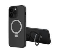 ACCEZZ Stand ad Anello Backcover metallo Cover per Apple iPhone 14 Pro Max, Nero