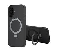 ACCEZZ Stand ad Anello Backcover metallo COVER per Apple iPhone 16, Nero