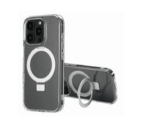 ACCEZZ Stand ad Anello Backcover metallo Cover per Apple iPhone 16 Pro Max, Trasparente