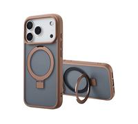 ACCEZZ Stand ad Anello Backcover metallo COVER per Apple iPhone 17 Pro Max, Marrone