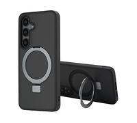ACCEZZ Stand ad Anello Backcover metallo Cover per Samsung Samsung Galaxy S24, Nero
