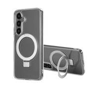 ACCEZZ Stand ad Anello Backcover metallo Cover per Samsung Samsung Galaxy S24, Trasparente