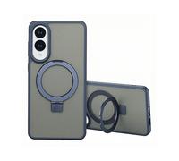 ACCEZZ Stand ad Anello Backcover metallo Cover per Samsung Samsung Galaxy S25 Edge, Blu
