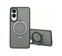 ACCEZZ Stand ad Anello Backcover metallo Cover per Samsung Samsung Galaxy S25 Edge, Nero