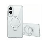 ACCEZZ Stand ad Anello Backcover metallo Cover per Samsung Samsung Galaxy S25 Edge, Trasparente
