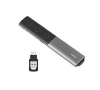 ACCEZZ TELECOMANDO PER PRESENTAZIONI SH00082063 - Grigio, puntatore laser rosso, ricarica USB-C, 50 m wireless