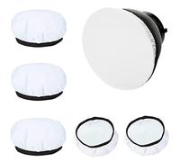 Accfore 5 pezzi diffusore di luce calzino lampada calzini copertura panno morbido bianco diffusore lampada copertura per anello luce flash (7 pollici/18 cm) (confezione da 5)