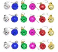 Accfore Confezione da 24 mini palline di Natale infrangibili per decorazioni per albero di Natale, 3 cm (multicolore)