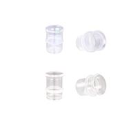 AccGin Dilatatori per orecchie in vetro, da 6 mm a 20 mm, dilatatori per orecchie, ipoallergenici, con O-ring, colori trasparente/arcobaleno/aurora, per donne e uomini