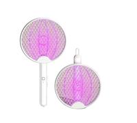 Acchiappa-mosche elettrico pieghevole e ricaricabile tramite USB da 3000 V, 4 in 1, insetticida e