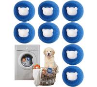 Acchiappa Peli per Lavatrice, 8 Pezzi Cattura Pelo Lavatrice, Raccogli Peli-Lavatrices Riutilizzabile, Rimuovi Efficacemente Pelo di Gatto, Cane e Altri Animali da Biancheria e Vestiti (Blu)